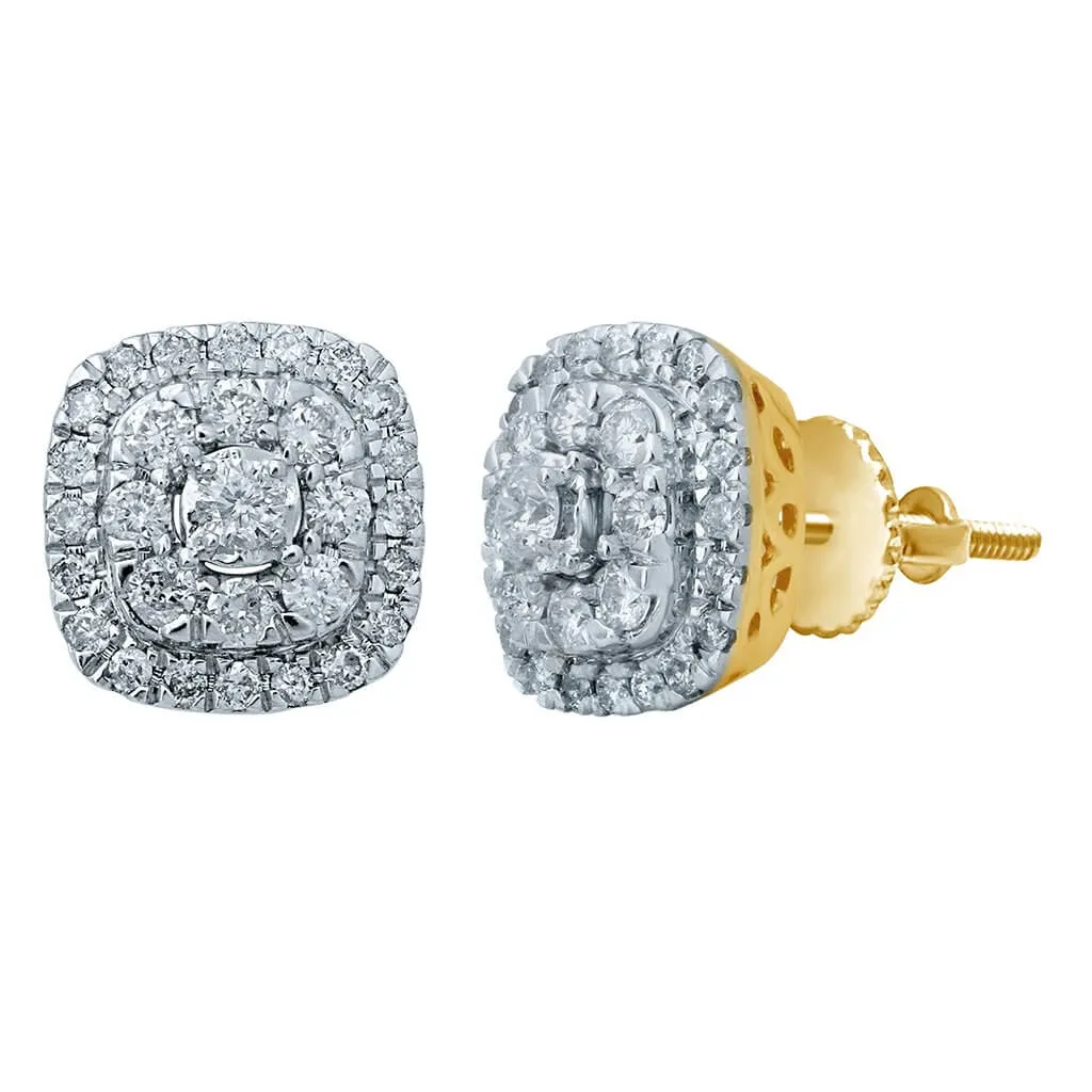 0.8cttw Cluster Diamond Earrings