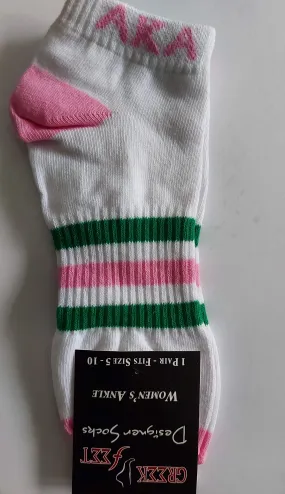 AKA stripe ankle socks