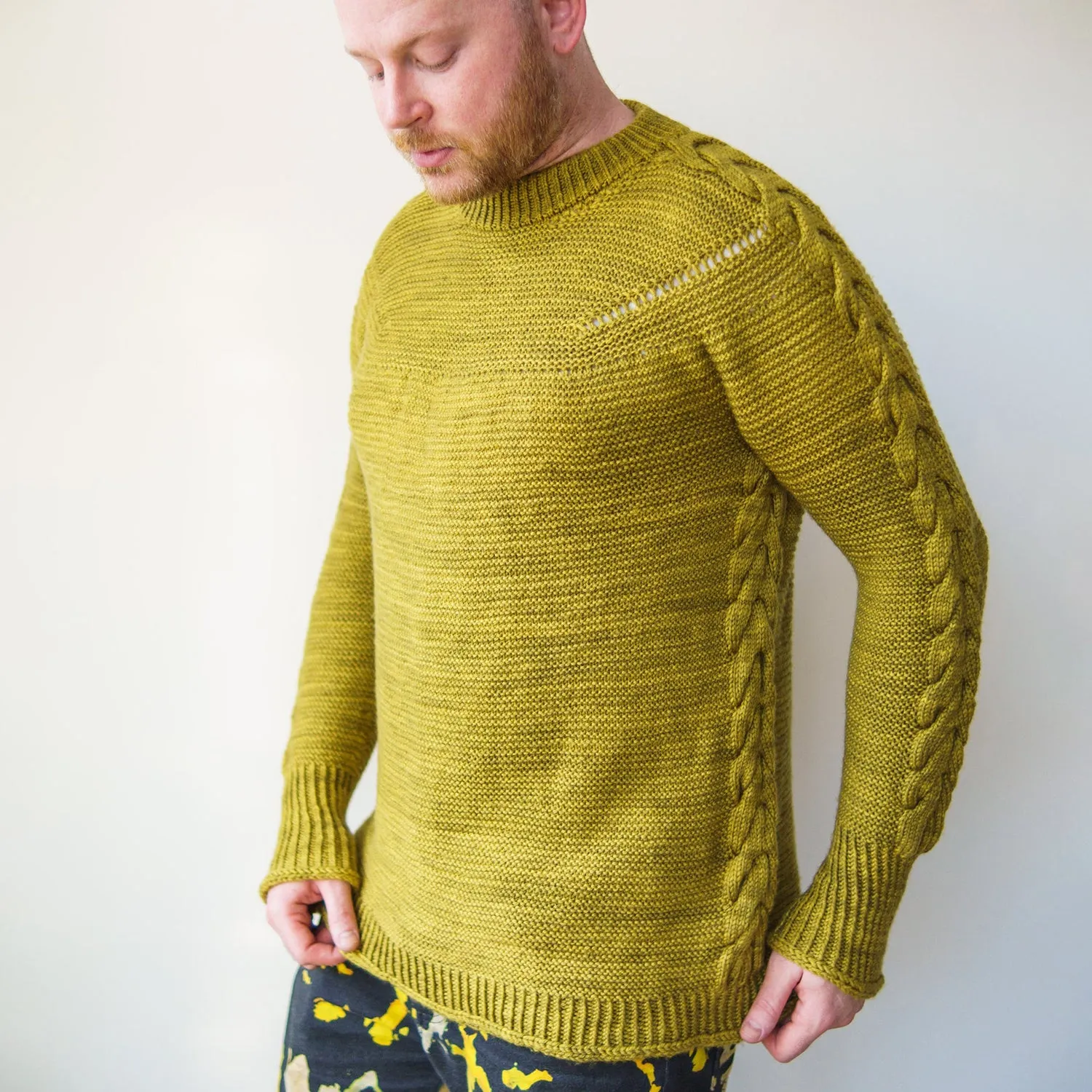 ANTLER SLEEVE SWEATER - BUTTERCUP