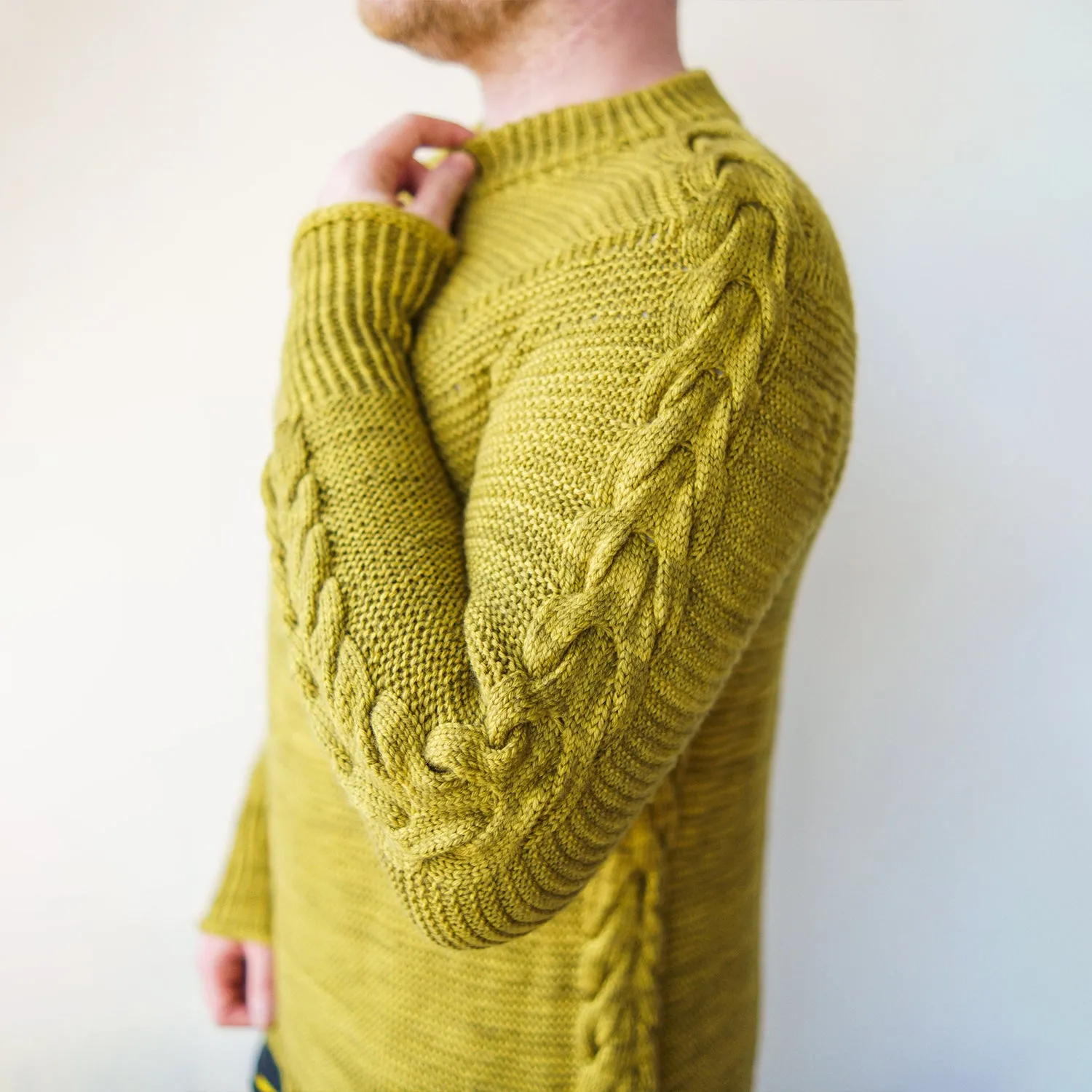 ANTLER SLEEVE SWEATER - BUTTERCUP