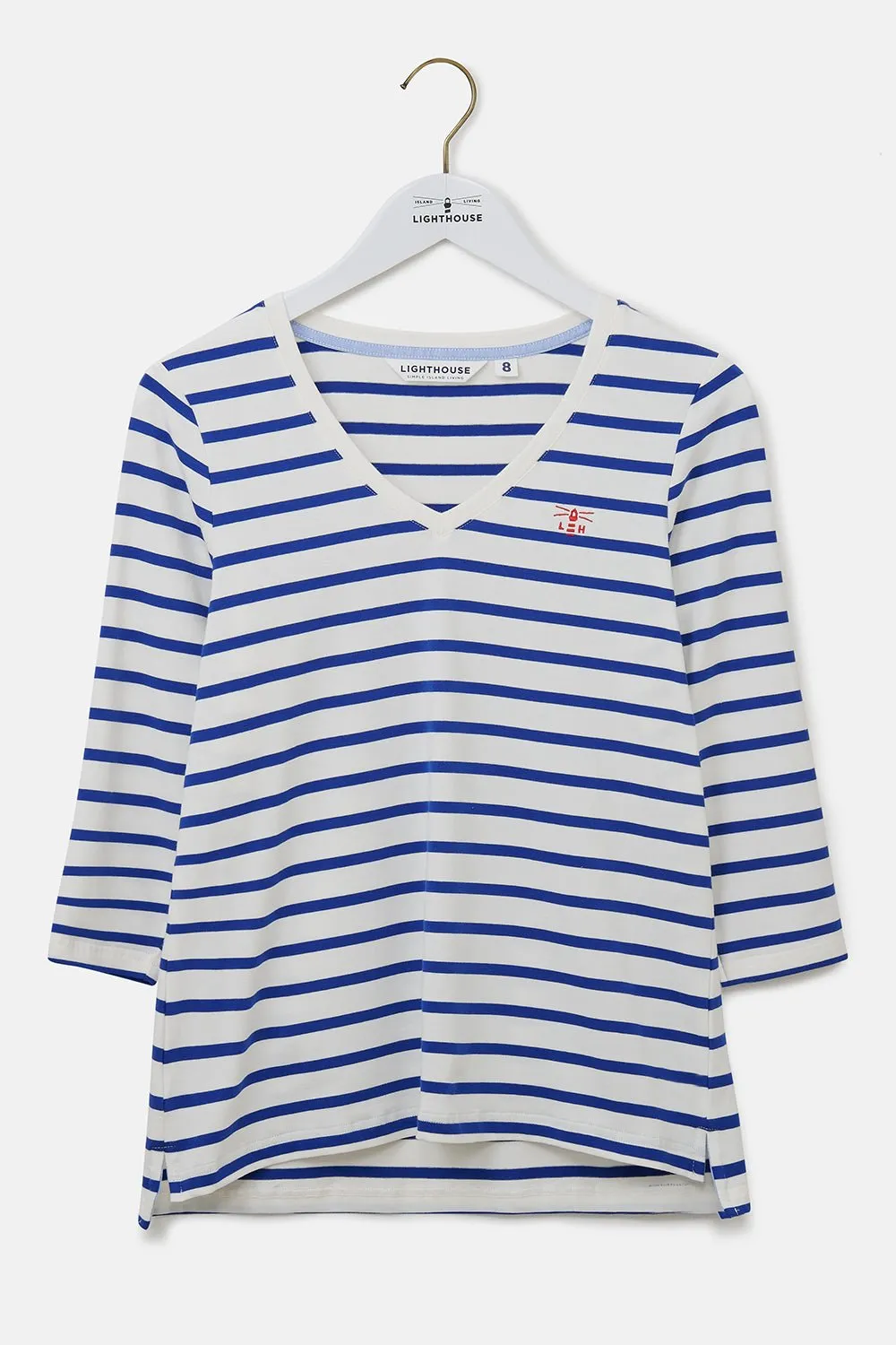 Ariana Top - Indigo Stripe