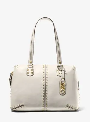 Astor Large Studded Leather Tote Bag