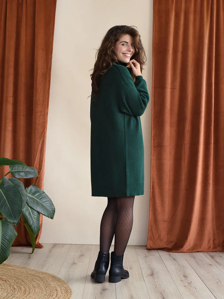 Astrid Forest Green Sweater Knit Dress