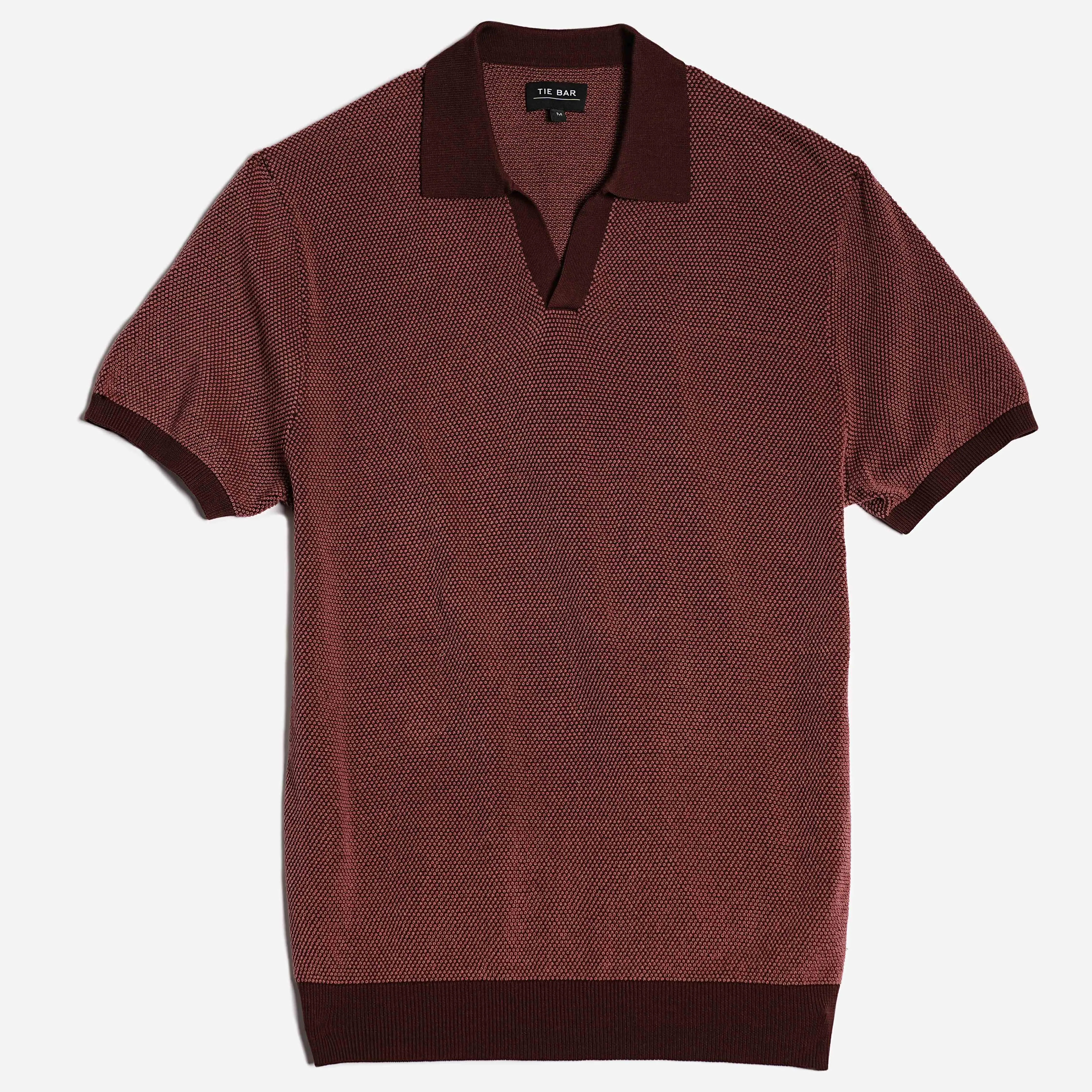 Birdseye Sweater Rosewood Polo