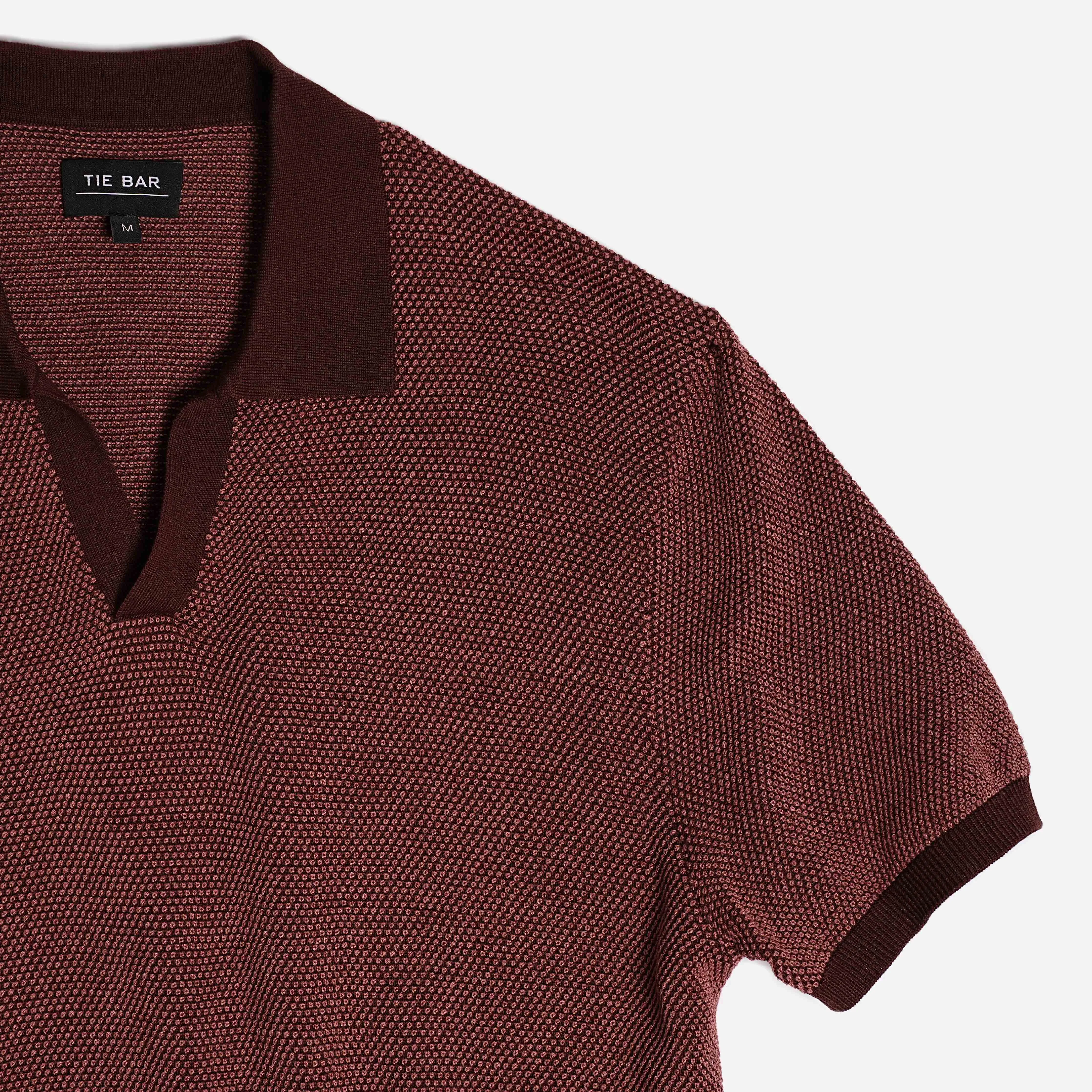 Birdseye Sweater Rosewood Polo