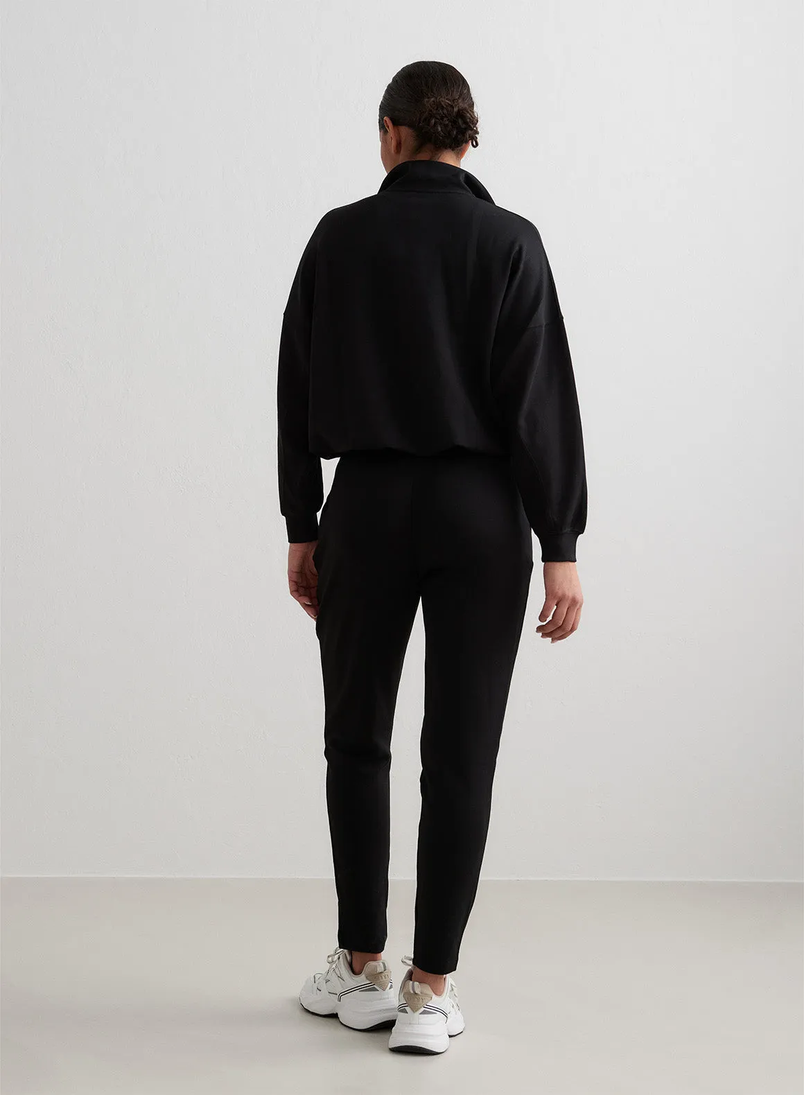 Black Comfy Half Zip