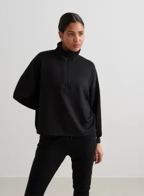 Black Comfy Half Zip