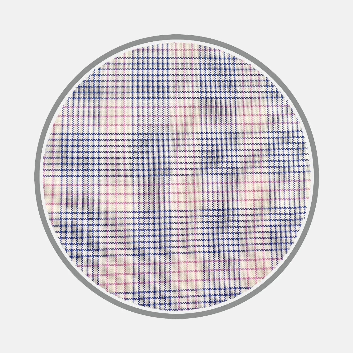 Blue and Pink Multi Check Silverline Cotton Fabric