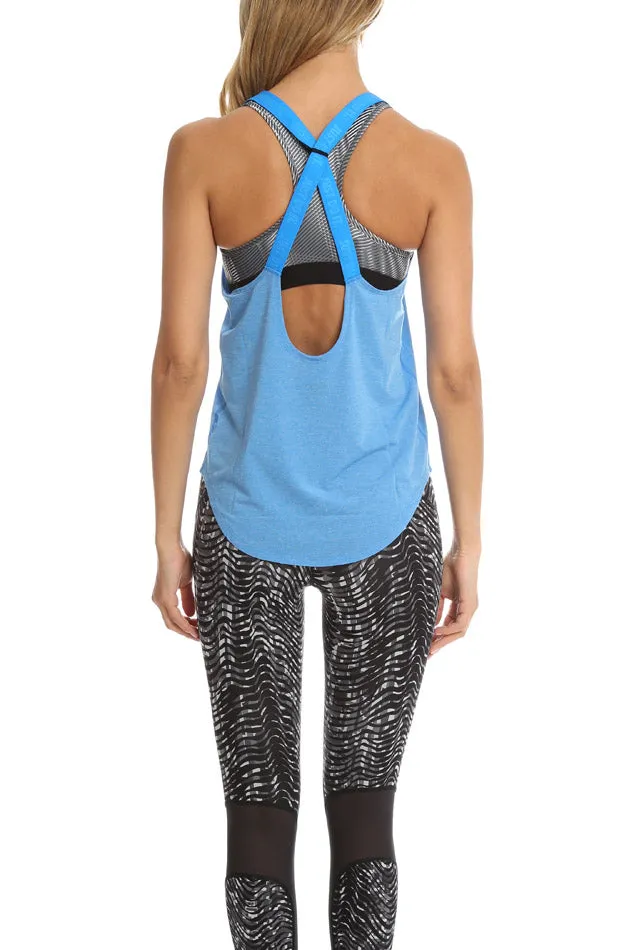 Blue Nike Keyhole Venner Tank