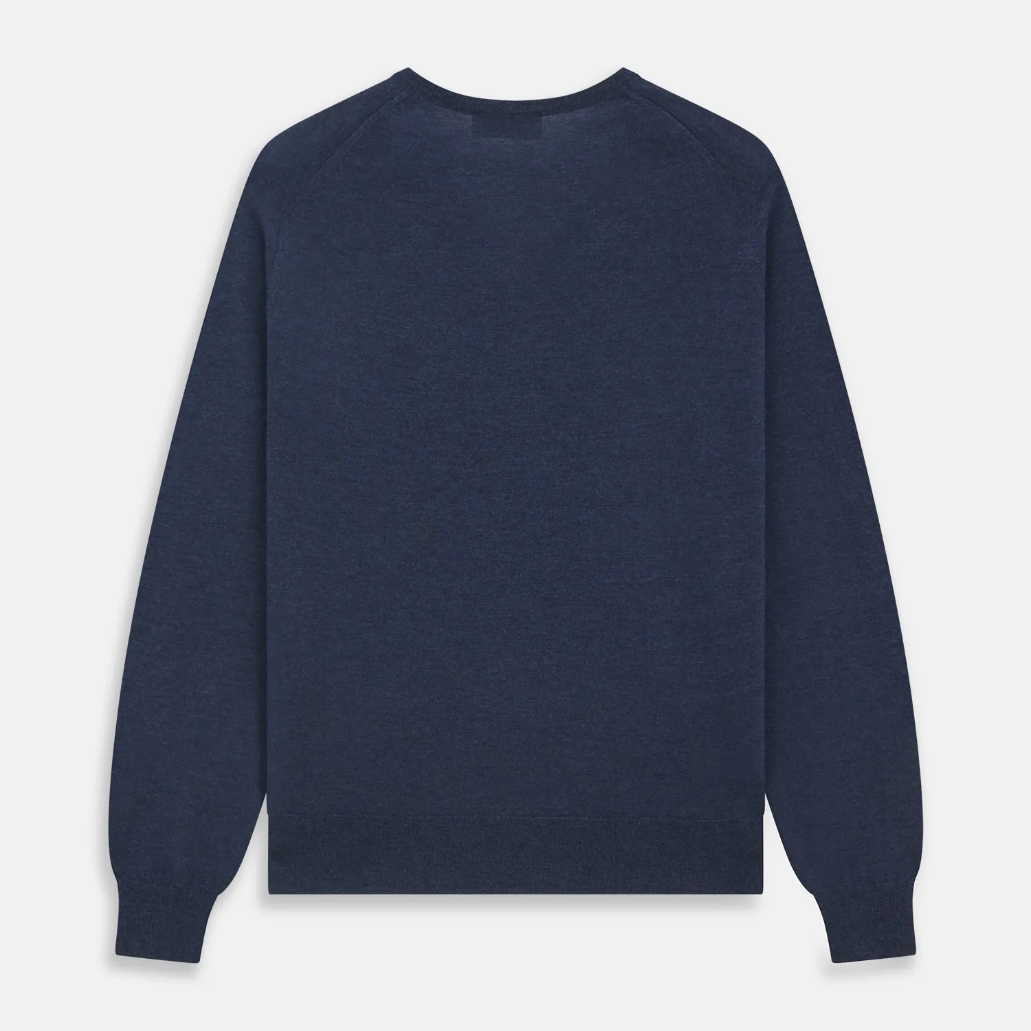 Blue V-Neck Merino Wool Jumper