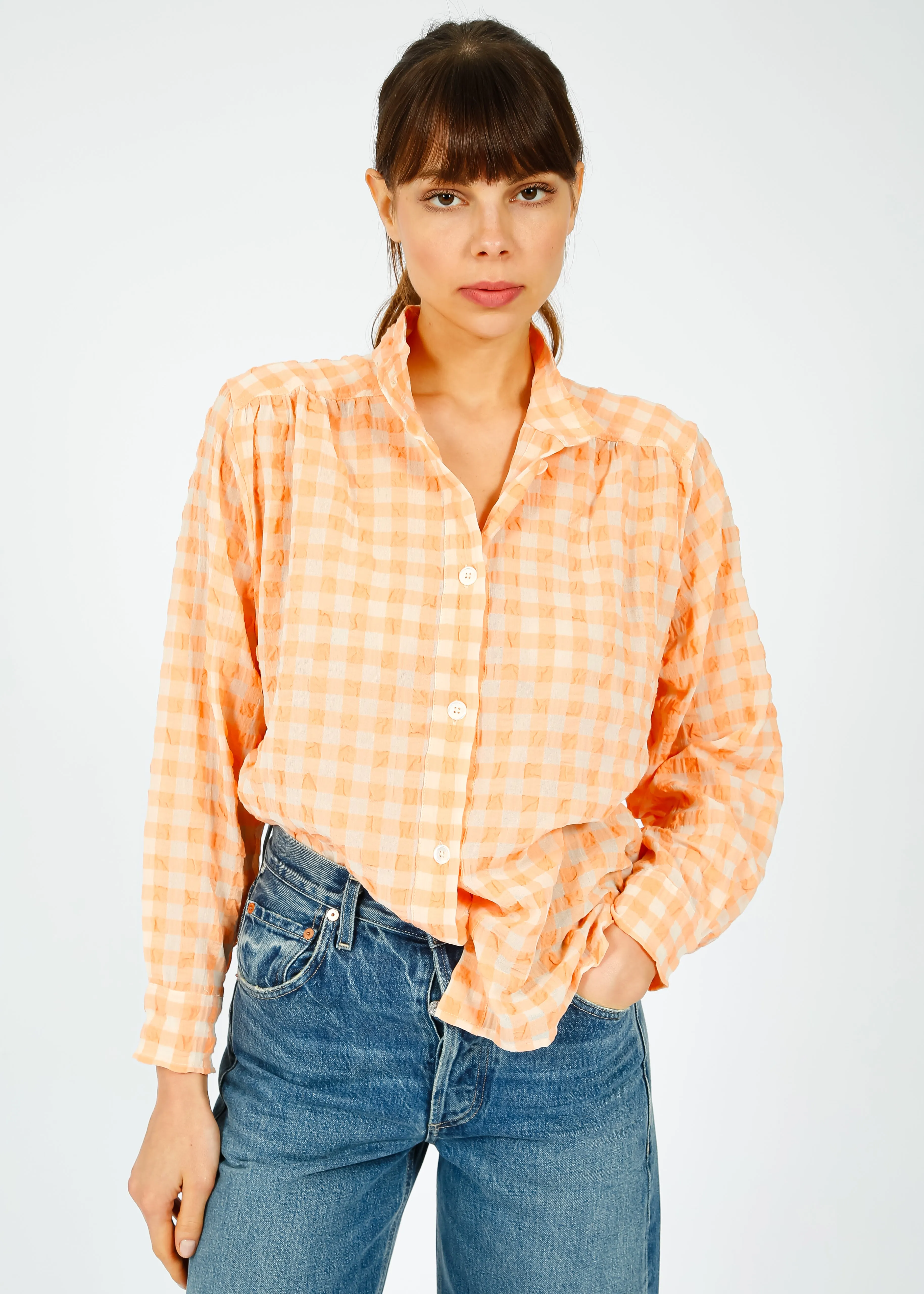 BR Peachy Blouse in Check A