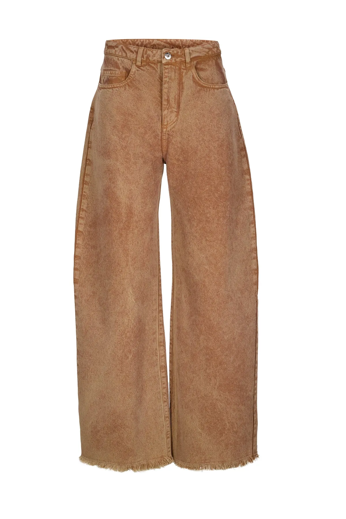 BROWN BOYFRIEND TROUSERS