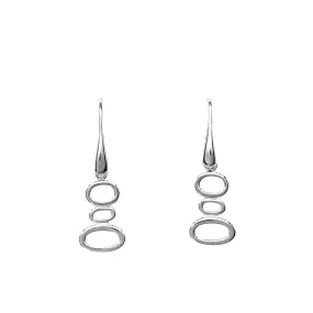 Cascading Ovals Drop Earrings