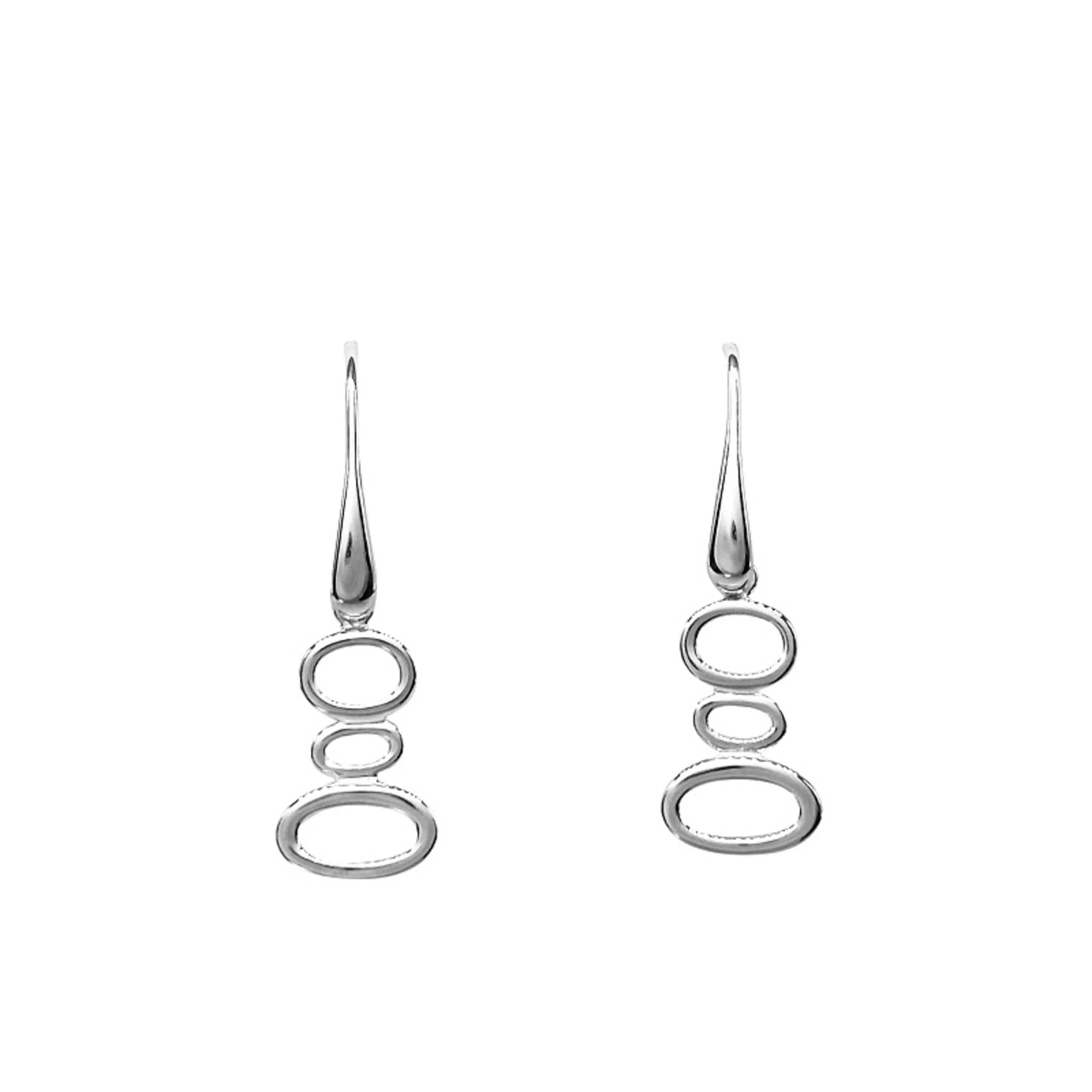 Cascading Ovals Drop Earrings