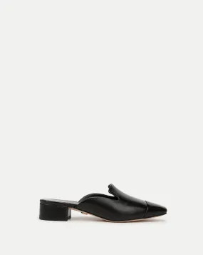 Cecile Leather Cap-Toe Mule