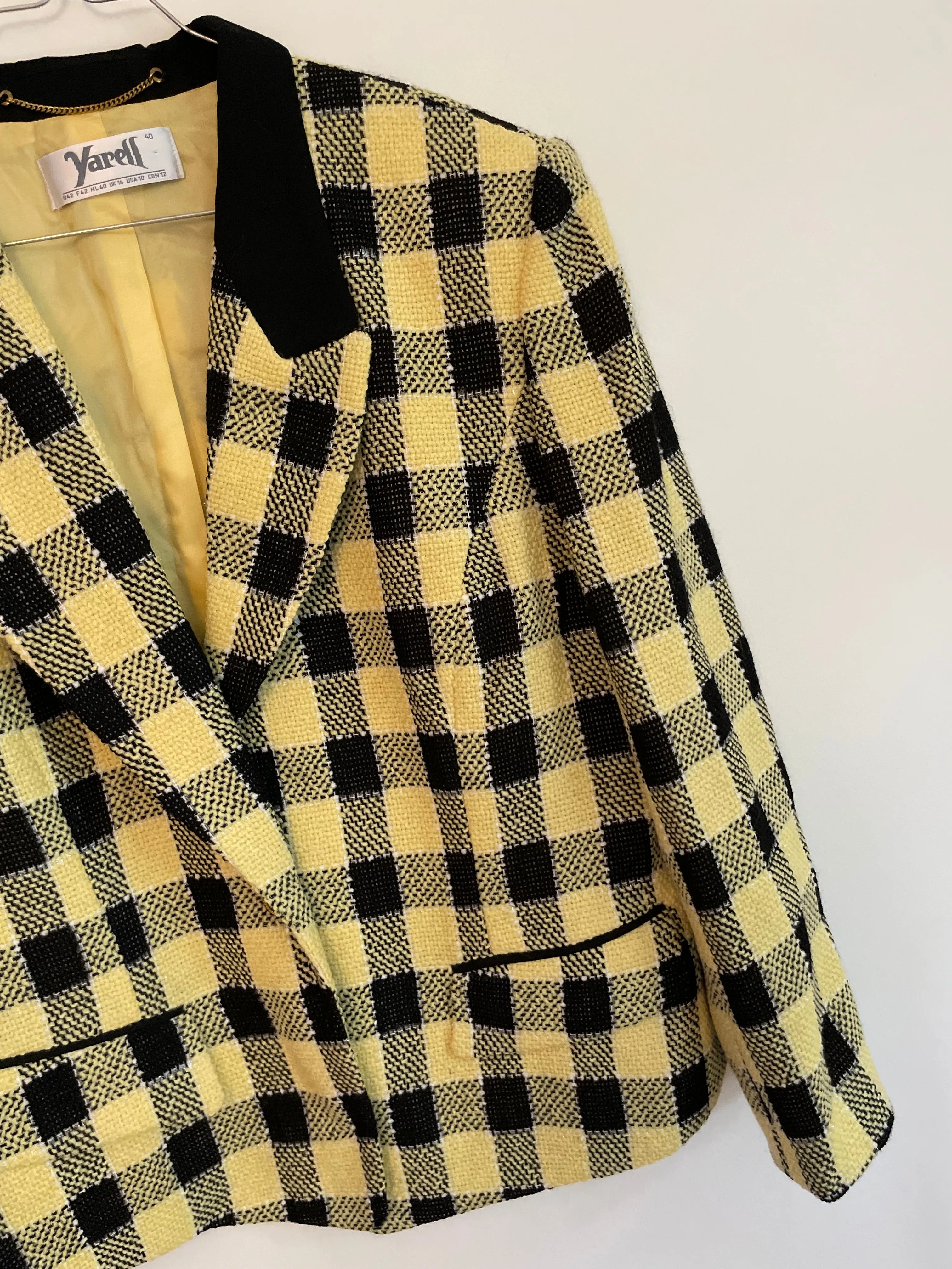 Checkered Wool Blazer