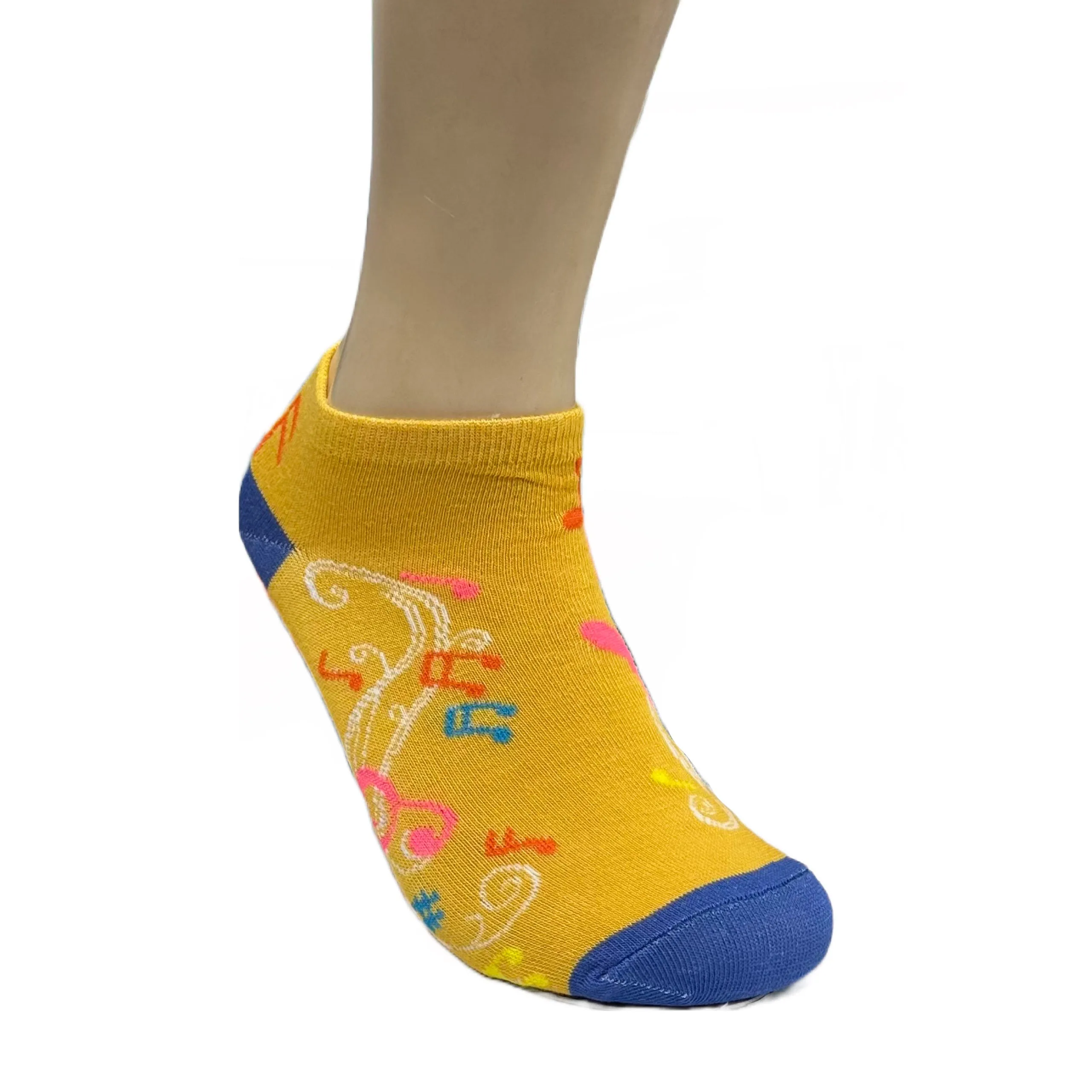 Colorful Music Note Pattern Ankle Socks (Adult Medium - Women's Shoe Sizes 5-10)