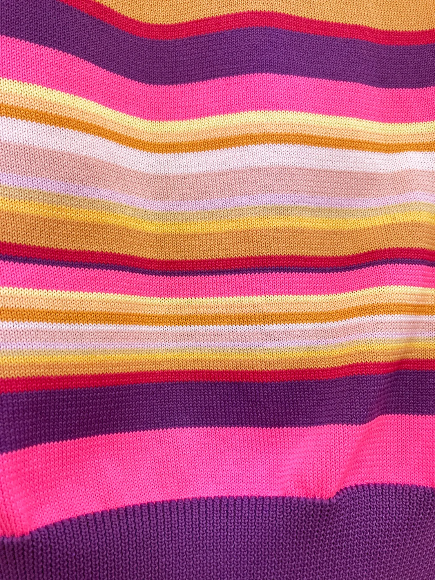 Comme des Garcons 1999 multicolour horizontal striped poly v neck sweater