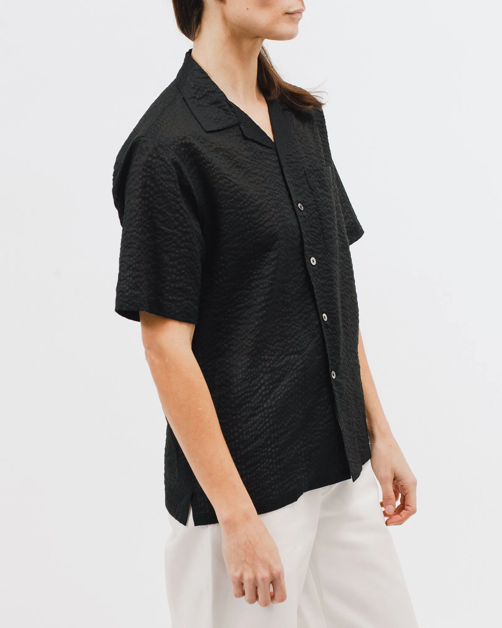 Crepe SS Shirt - Black