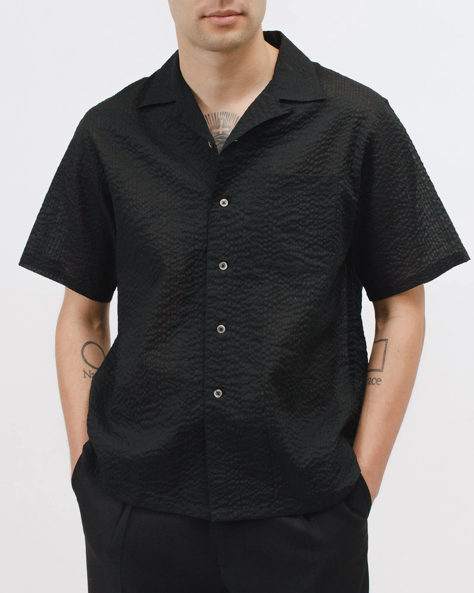 Crepe SS Shirt - Black