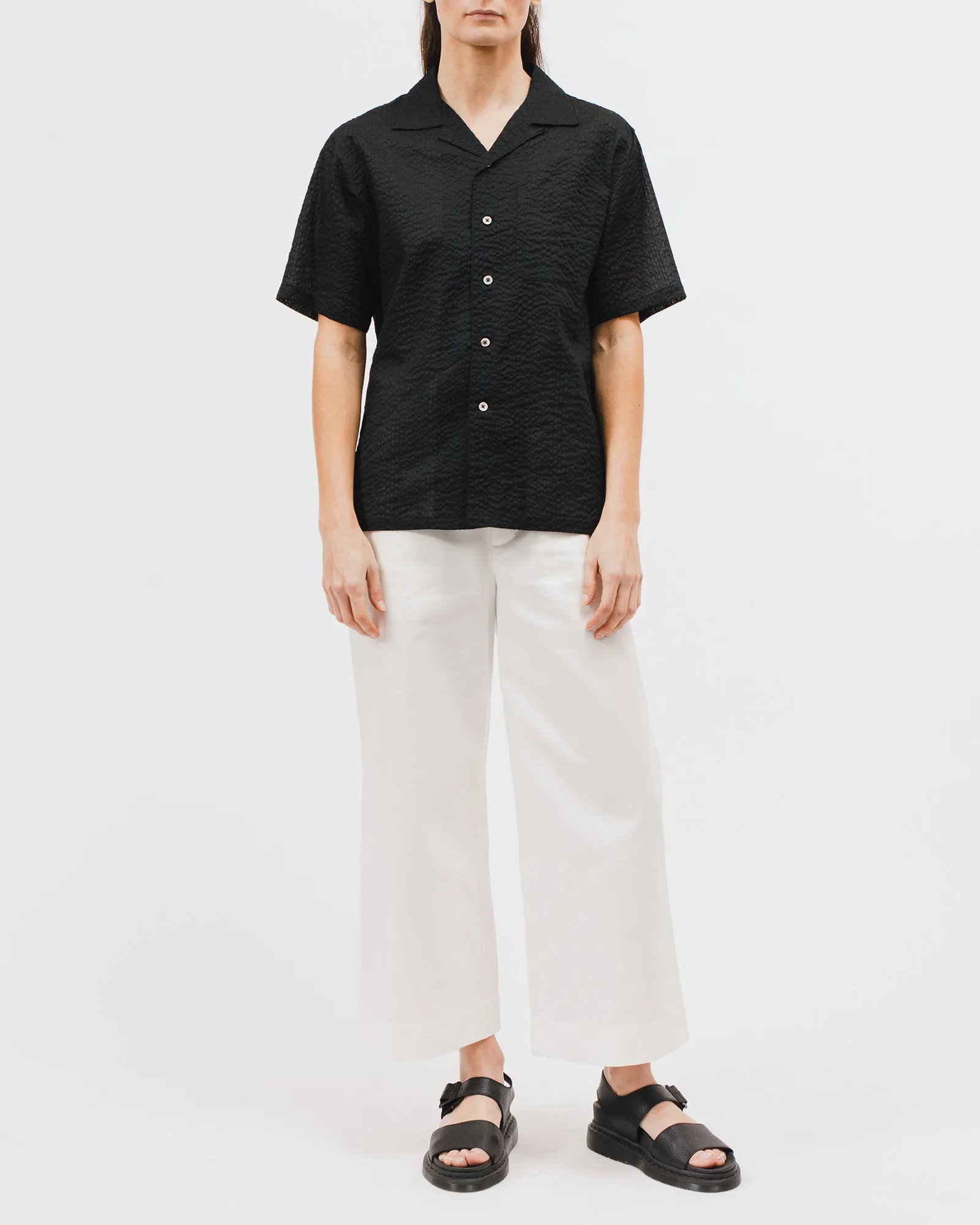 Crepe SS Shirt - Black