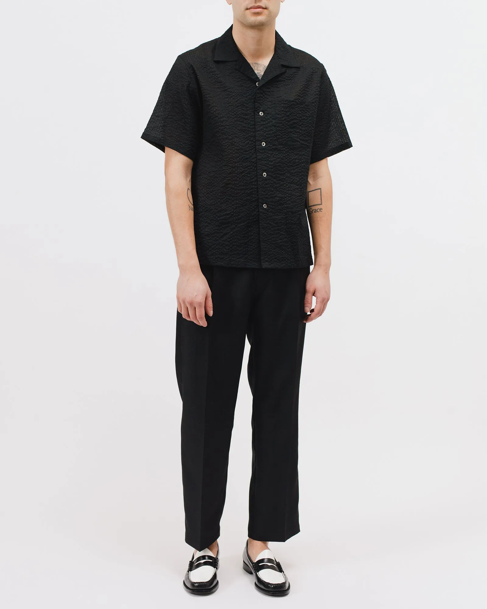 Crepe SS Shirt - Black