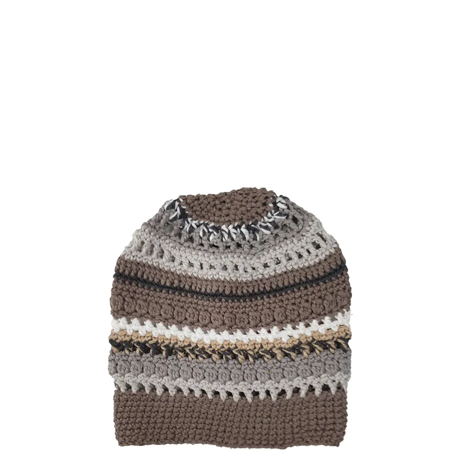 CROCHETED BEANIE IN EARTH COLORS