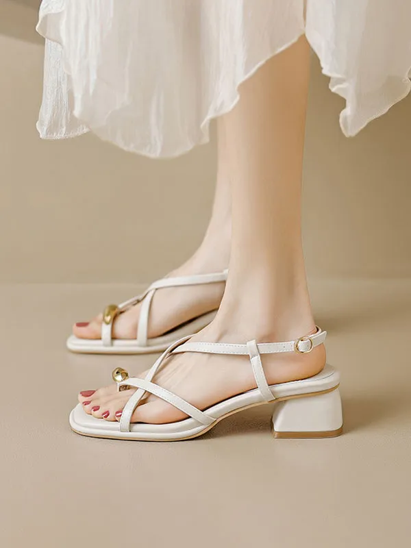 Cross Strap Clip Open Toe Sandals