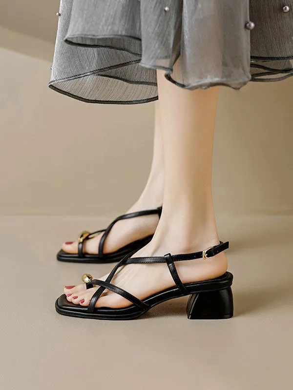 Cross Strap Clip Open Toe Sandals