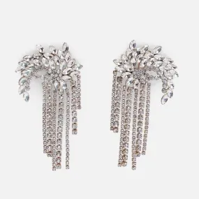 DALMATIA HALF MOON CRYSTAL DROP  EARRINGS