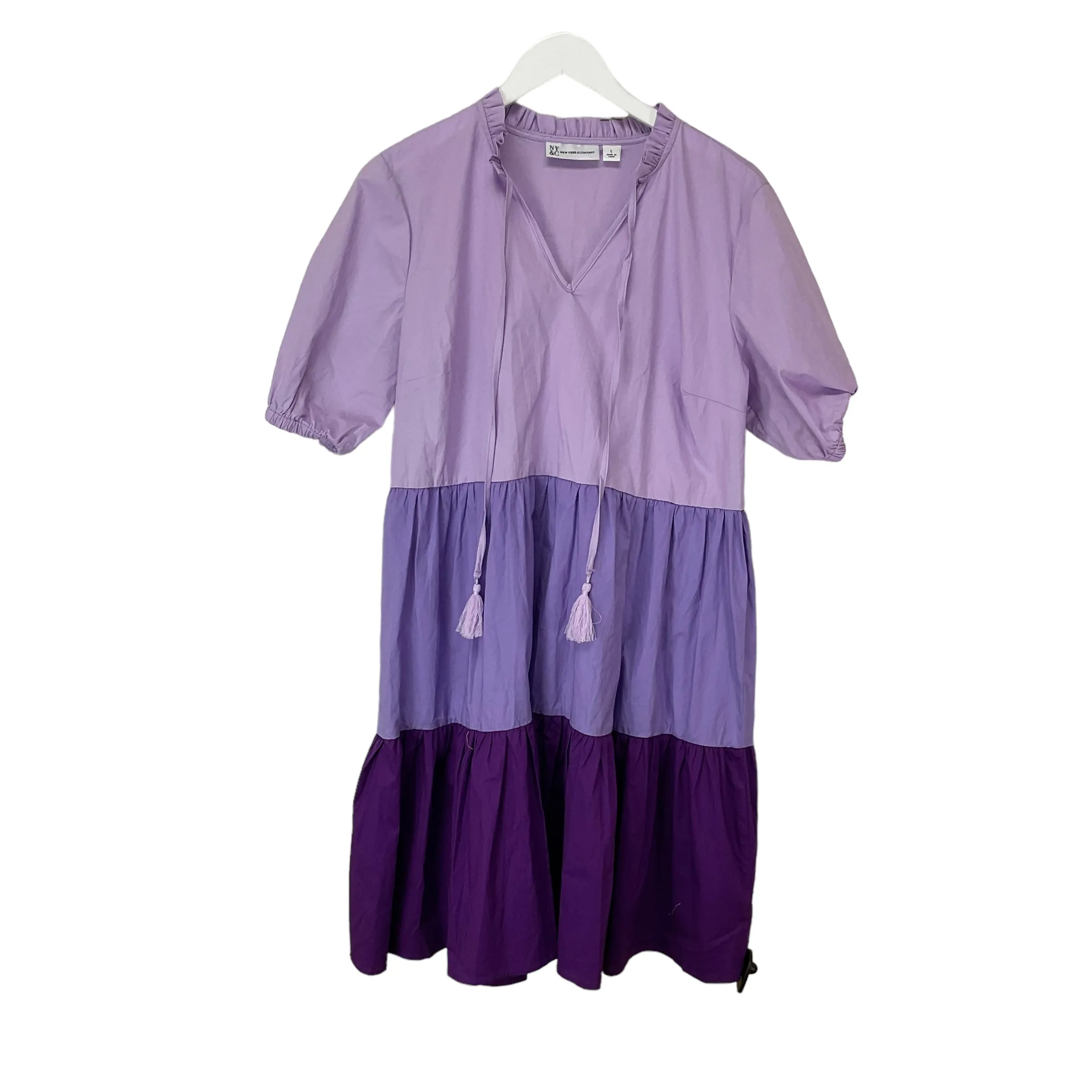 Dress Casual Maxi By New York And Co In Purple, Size: L