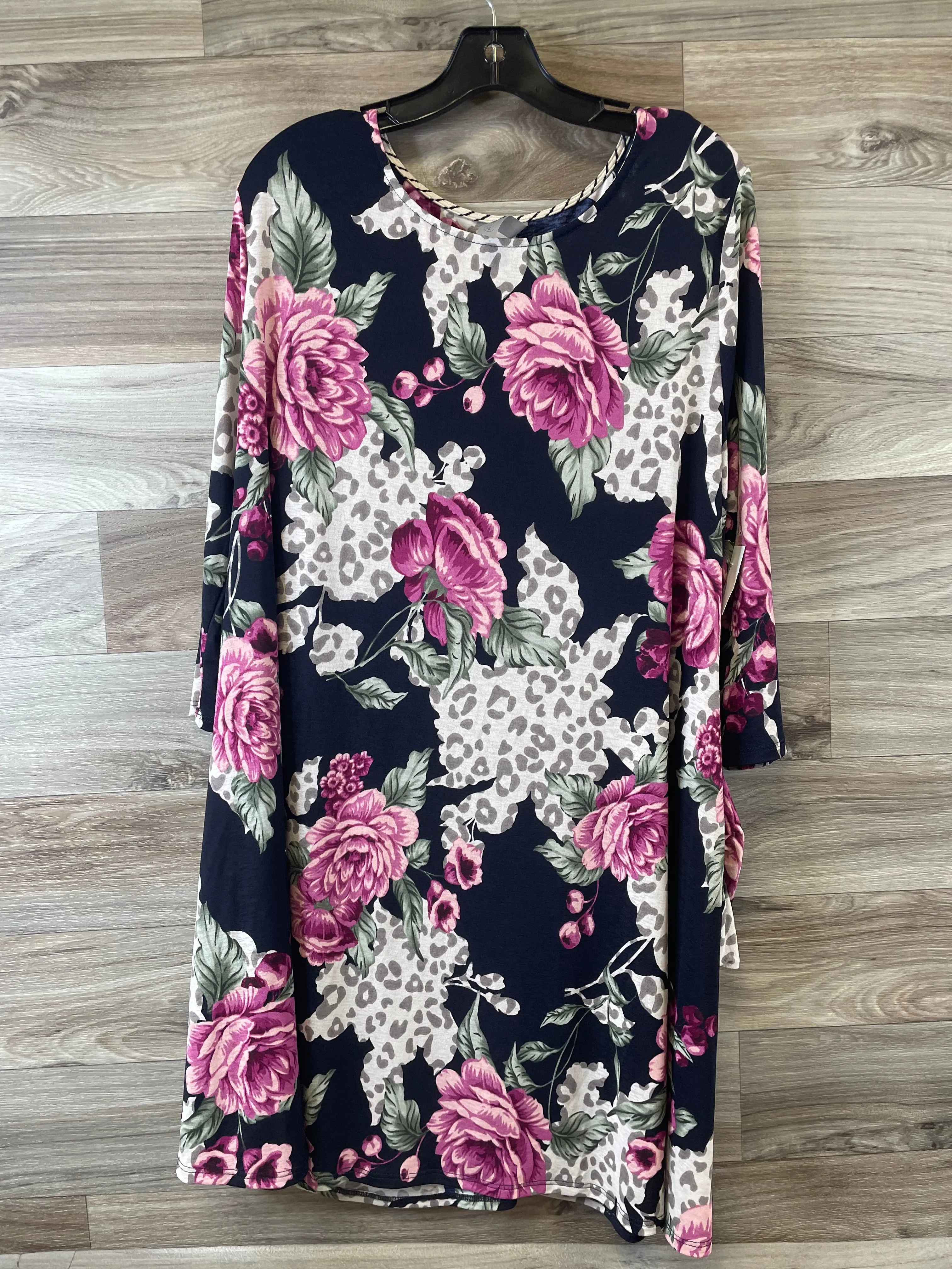 Dress Casual Midi By Honeyme In Floral Print, Size: Xl