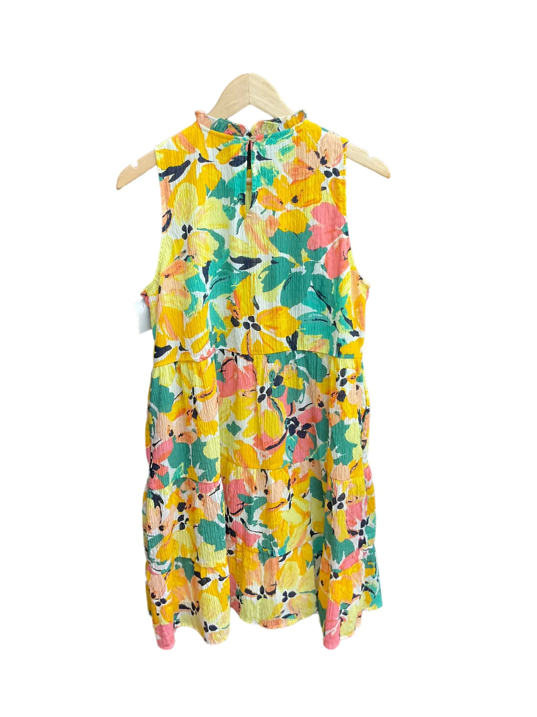 Dress Casual Midi By Loft In Floral Print, Size: M