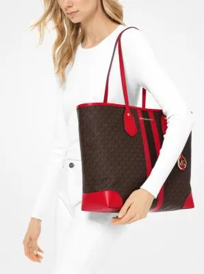 Eva Large Logo Stripe Tote Bag | 55974