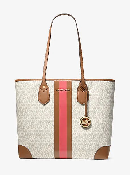 Eva Large Logo Stripe Tote Bag | 55974