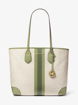 Eva Large Logo Stripe Tote Bag | 55974