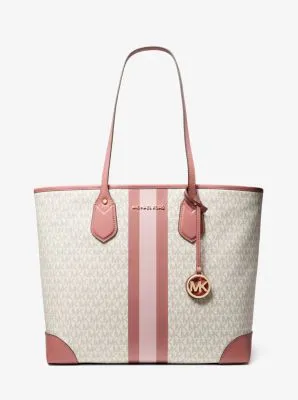 Eva Large Logo Stripe Tote Bag | 55974