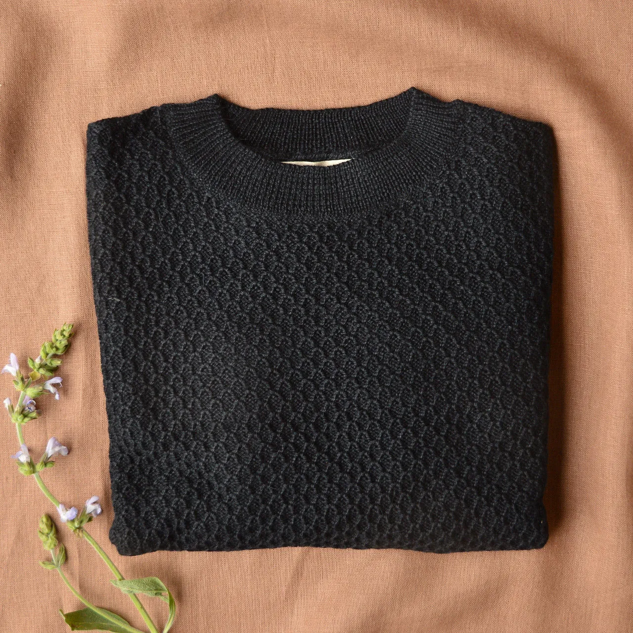 Everyday Sweater - Alpaca/Merino - Black (Women S, M, L)