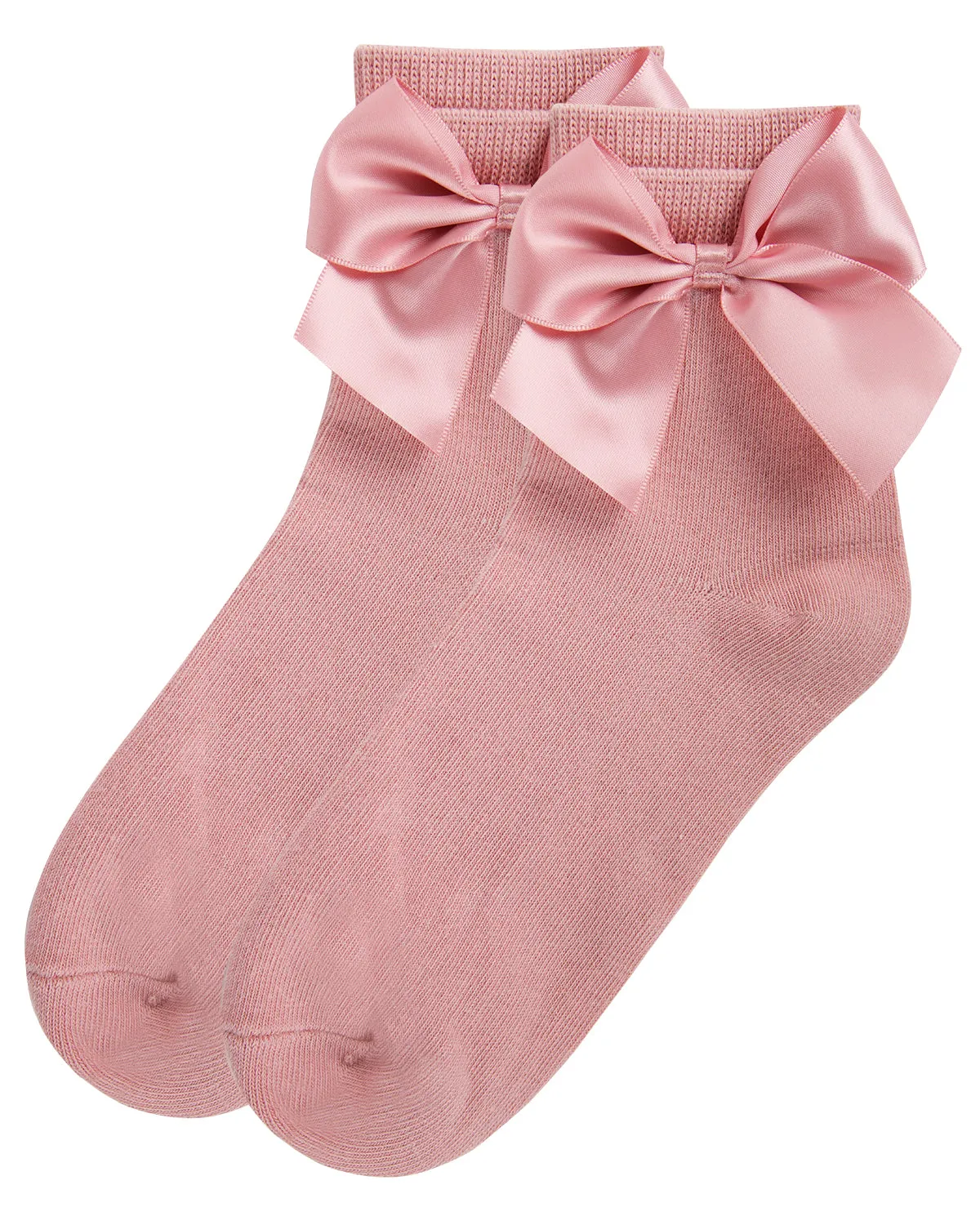 Girls' Silky Side Bow Anklet Socks