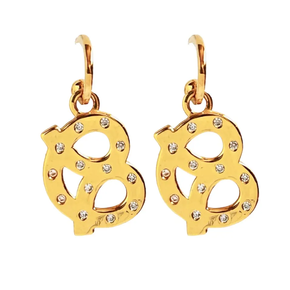 Gold Sister Sweetheart Lover Earrings Gold