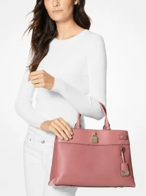 Gramercy Large Pebbled Leather Satchel