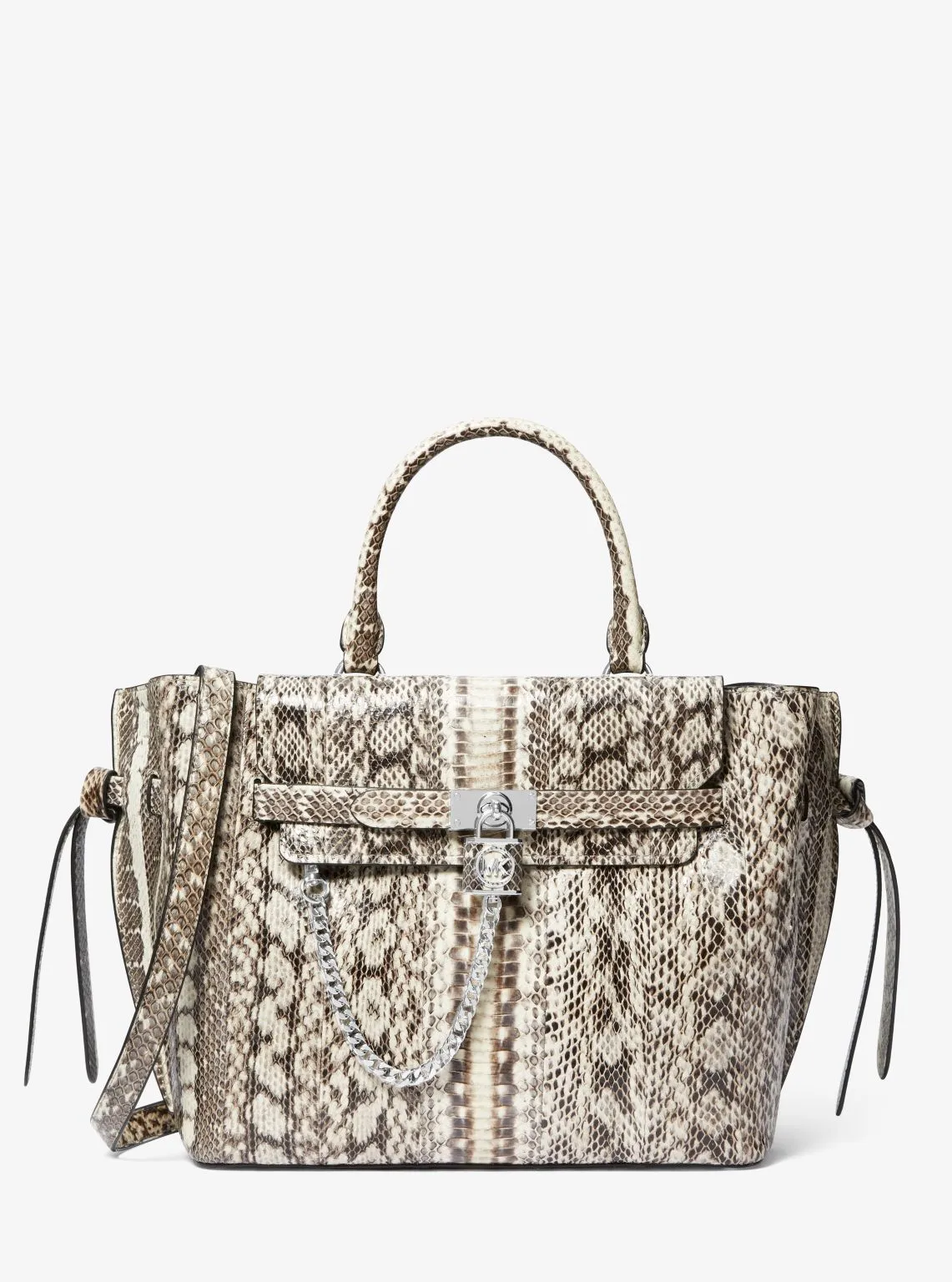 Hamilton Legacy Large Snakeskin Belted Satchel