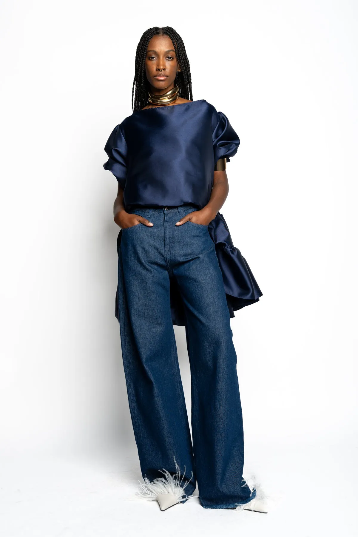 INDIGO BOYFRIEND TROUSERS