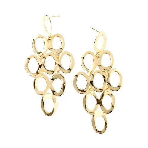 Ippolita Open Oval 18K Gold Cascade Earrings