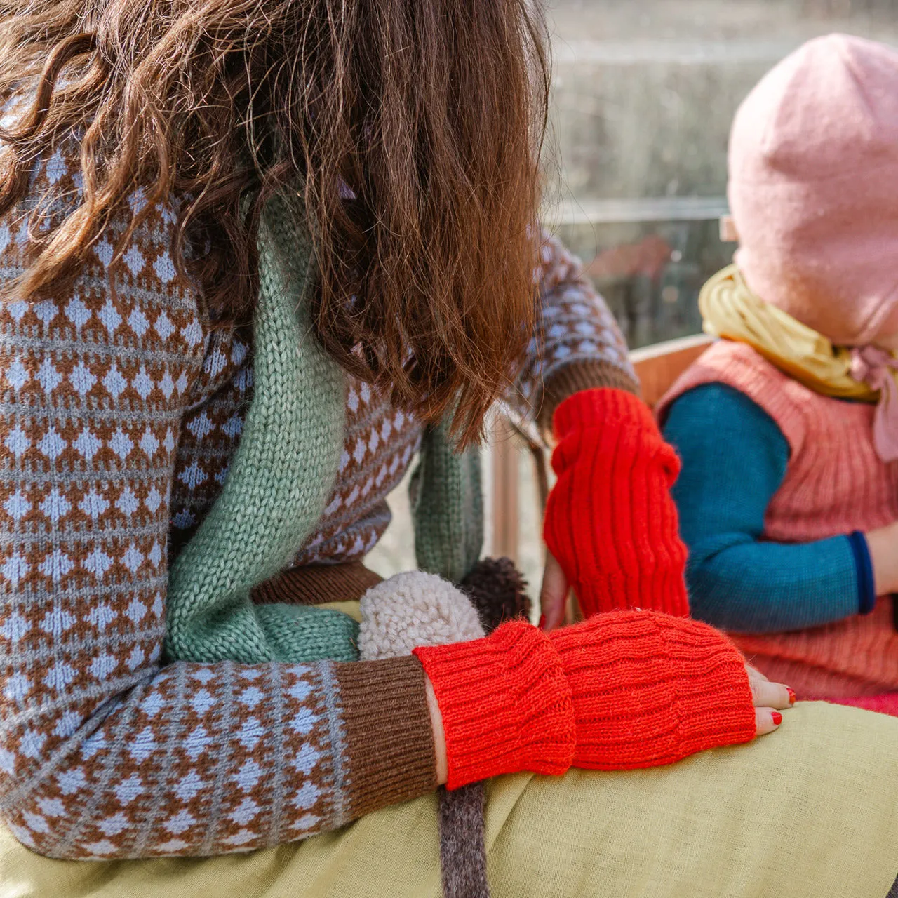 Jacquard Sweater - Lambswool - Amber (2-12y )