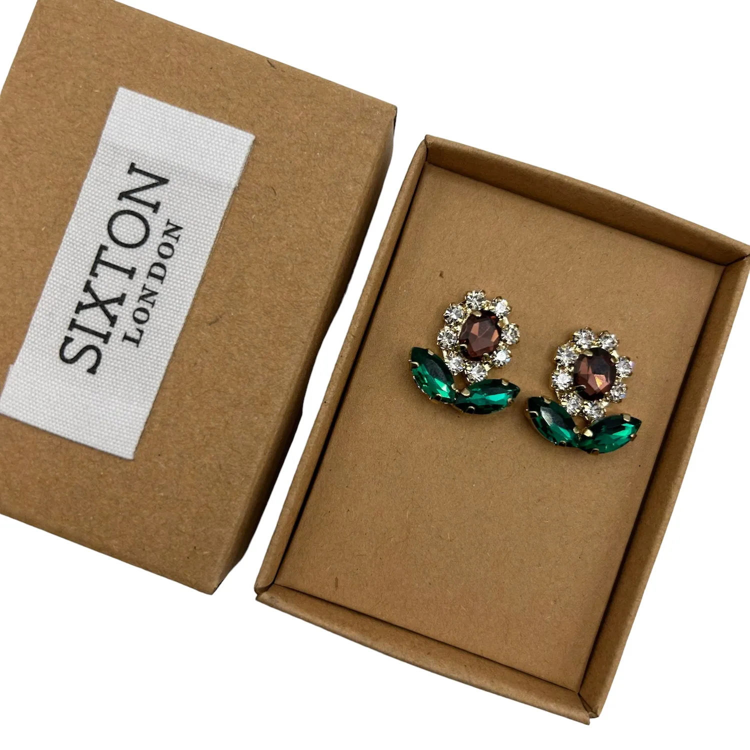 Jewelled daisy earrings