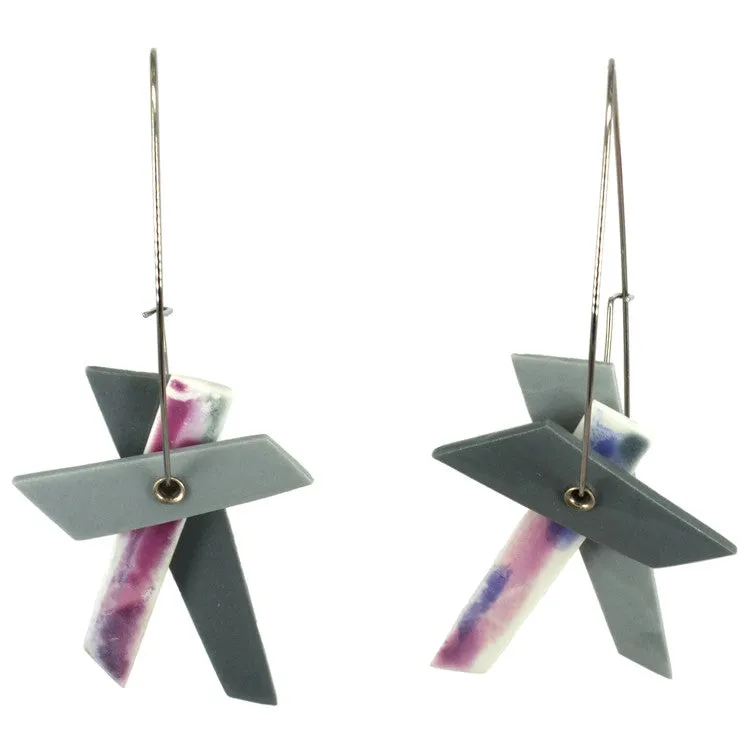 Juliane Blank- Purple Porcelain Earrings