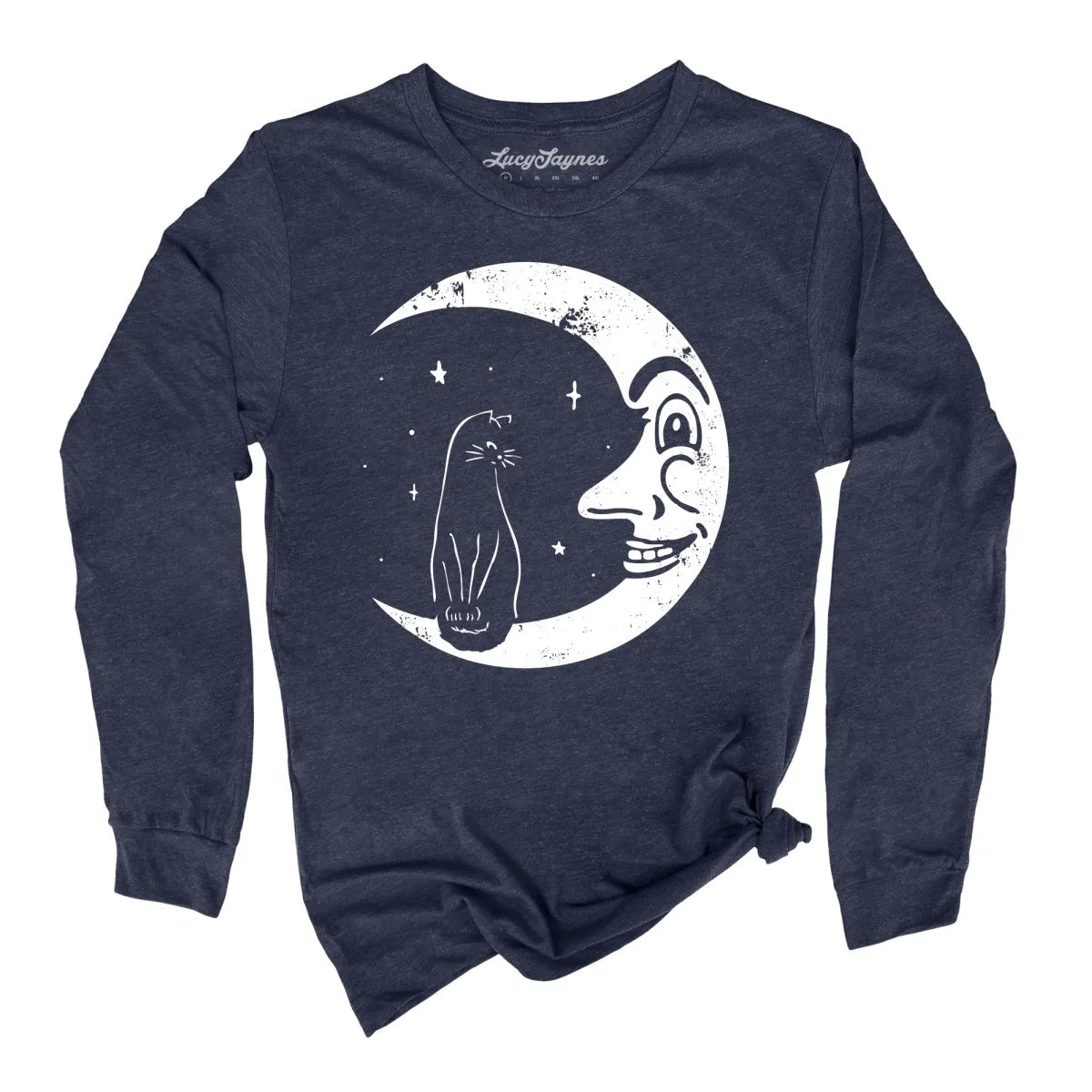 Kitty On The Moon Long Sleeve Tee