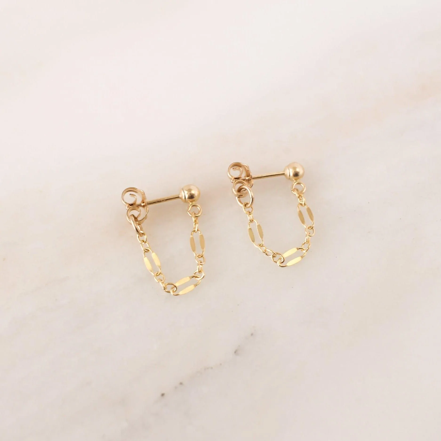 Lace Chain Loop Earrings