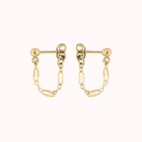 Lace Chain Loop Earrings